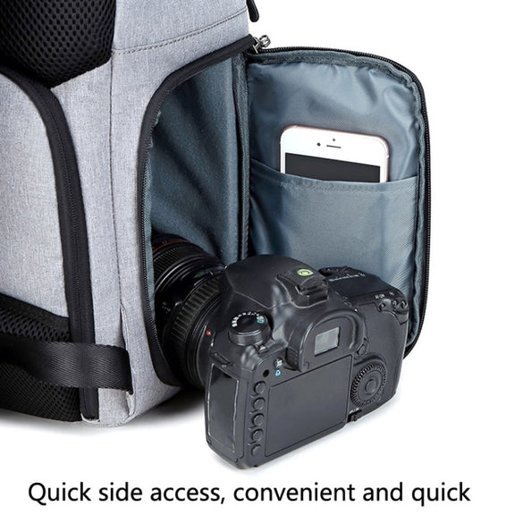 C3081 Camera  Computer Shoulder Digital Camera Bag Large Capacity Photography Backpack(Dark Gray)