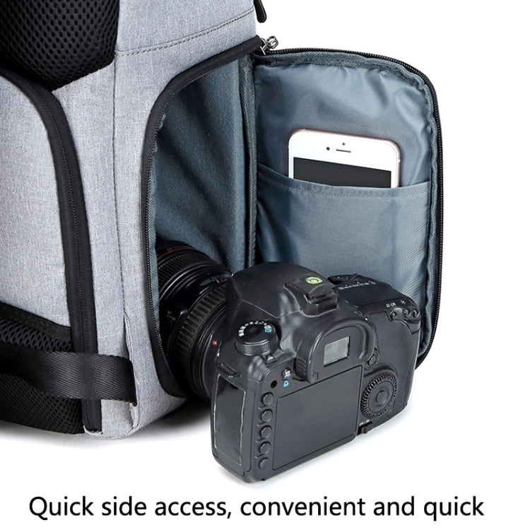 C3081 Camera  Computer Shoulder Digital Camera Bag Large Capacity Photography Backpack(Dark Gray)