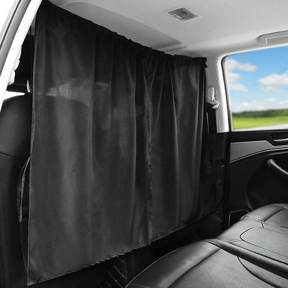2 PCS 69 x 82cm Automobile Front And Rear Partition Curtain Business Car Air Conditioning Privacy Curtain(black)