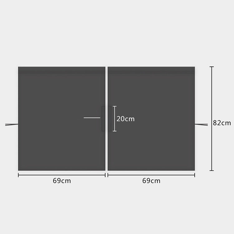 2 PCS 69 x 82cm Automobile Front And Rear Partition Curtain Business Car Air Conditioning Privacy Curtain(black)