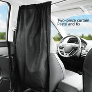 2 PCS 69 x 82cm Automobile Front And Rear Partition Curtain Business Car Air Conditioning Privacy Curtain(black)