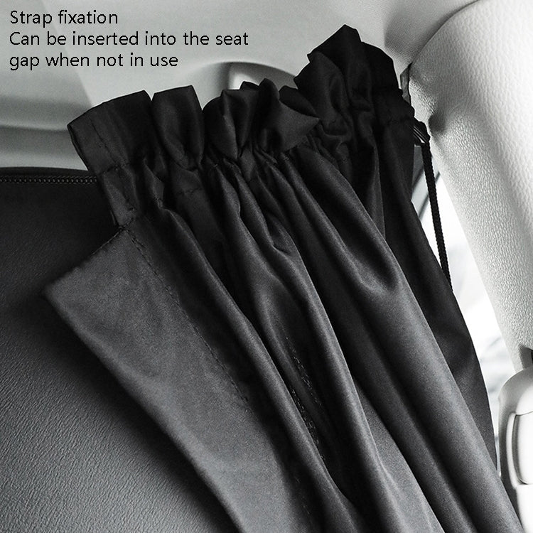 2 PCS 69 x 82cm Automobile Front And Rear Partition Curtain Business Car Air Conditioning Privacy Curtain(black)