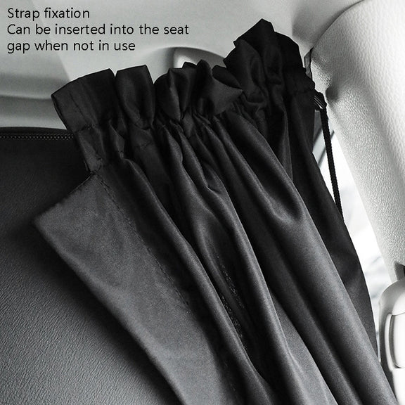 2 PCS 69 x 82cm Automobile Front And Rear Partition Curtain Business Car Air Conditioning Privacy Curtain(black)