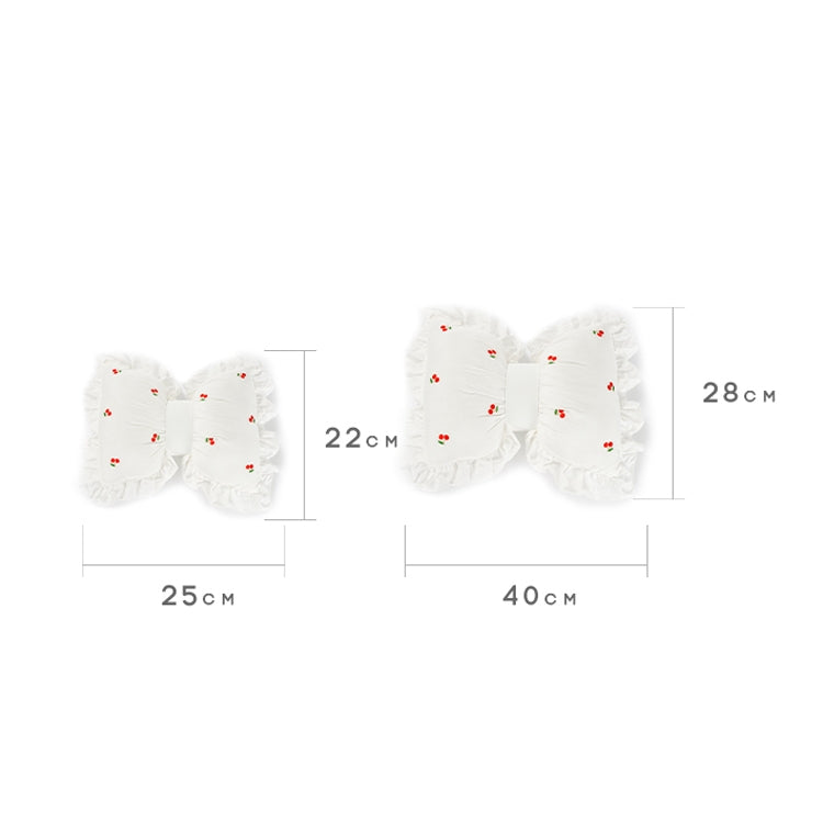 Bow Car Head Pillow Car Seat Neck Pillow Comfortable Cotton Car Supplies, Colour: Cherry Headrest
