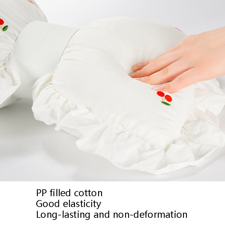 Bow Car Head Pillow Car Seat Neck Pillow Comfortable Cotton Car Supplies, Colour: Cherry Lumbar Pillow