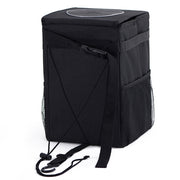 With Cover Car Trash Can Foldable Car Chair Back Trash Can Water-resistant Box, Size: 20 x 20 x 30cm(Black)