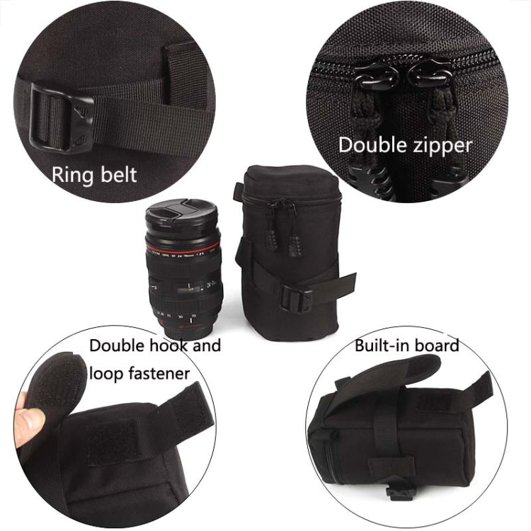 5603 Wear-Resistant Water-resistant And Shockproof SLR Camera Lens Bag, Size: L(Black)