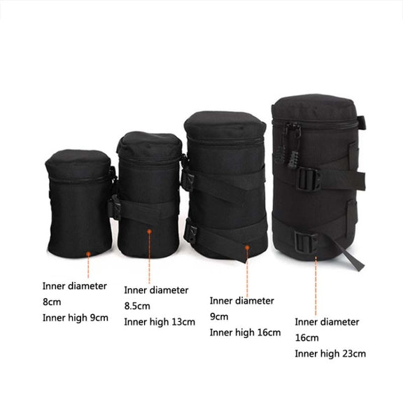 5603 Wear-Resistant Water-resistant And Shockproof SLR Camera Lens Bag, Size: L(Black)
