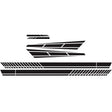 D-1037 Striped Car Sticker Car Side Door Cover Rearview Mirror Combination Sticker(Black) - Decorative Sticker by PMC Jewellery | Online Shopping South Africa | PMC Jewellery | Buy Now Pay Later Mobicred