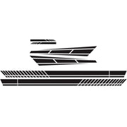 D-1037 Striped Car Sticker Car Side Door Cover Rearview Mirror Combination Sticker(Black)