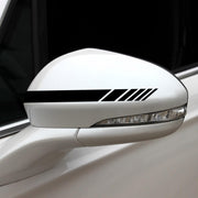 D-1037 Striped Car Sticker Car Side Door Cover Rearview Mirror Combination Sticker(Black)