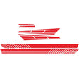 D-1037 Striped Car Sticker Car Side Door Cover Rearview Mirror Combination Sticker(Red) - Decorative Sticker by PMC Jewellery | Online Shopping South Africa | PMC Jewellery | Buy Now Pay Later Mobicred