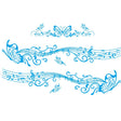D-347 Butterfly Note Car Sticker Sheet Music Waist Line Body Sticker(Blue) - free shipping - PMC TechLife - Order now!