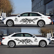 D-70 Wolf Totem Car Stickers Car Personality Modified Car Stickers(Black)