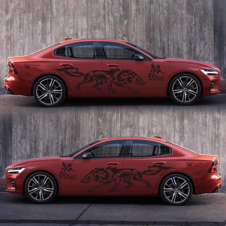 D-70 Wolf Totem Car Stickers Car Personality Modified Car Stickers(Black)