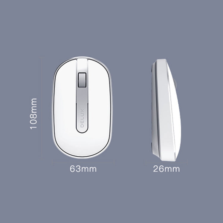 DELUX M326 4 Keys Wireless Silent Mouse Portable Laptop Mouse