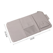 2 PCS Auto Sun Visor Card Clip Business Card Glasses Clip Zipper Car Mobile Phone Document Folder(Black)