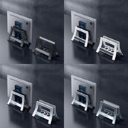 Oatsbasf 03671 Multifunctional Computer Tablet Cellphone Storage Bracket, Colour: Deluxe Version (Silver)