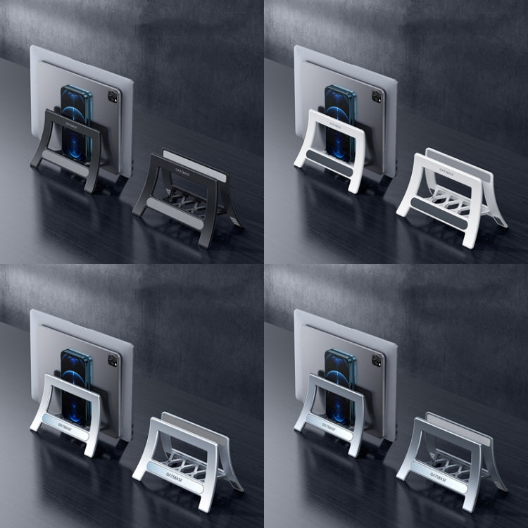 Oatsbasf 03671 Multifunctional Computer Tablet Cellphone Storage Bracket, Colour: Deluxe Version (Silver)