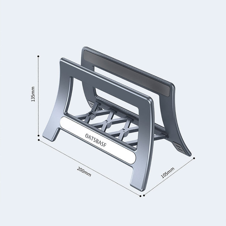 Oatsbasf 03671 Multifunctional Computer Tablet Cellphone Storage Bracket, Colour: Deluxe Version (Gray)