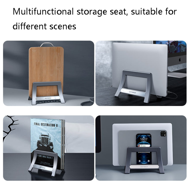 Oatsbasf 03671 Multifunctional Computer Tablet Cellphone Storage Bracket, Colour: Deluxe Version (Gray)