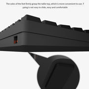 LEAVEN K28 61 Keys Gaming Office Computer RGB Wireless Bluetooth + Wired Dual Mode Mechanical Keyboard, Cabel Length:1.5m, Colour: Red Axis (Blue)
