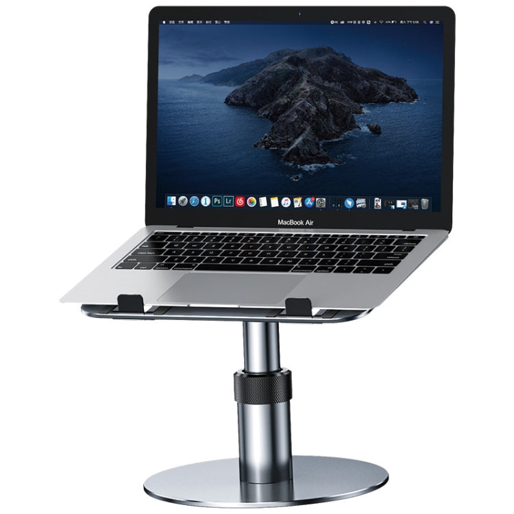 Oatsbasf 03597 Aluminum Alloy Notebook Heightening Bracket Notebook Computer Lifting Heat Dissipation Bracket Mobile Folding Table,Style: Elite Version-Gray