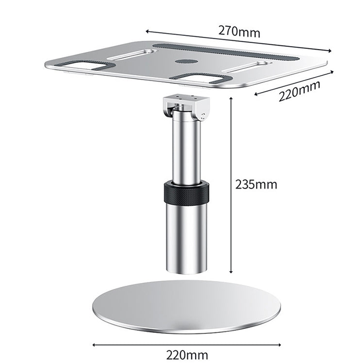 Oatsbasf 03597 Aluminum Alloy Notebook Heightening Bracket Notebook Computer Lifting Heat Dissipation Bracket Mobile Folding Table,Style: Elite Version-Gray