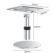 Oatsbasf 03597 Aluminum Alloy Notebook Heightening Bracket Notebook Computer Lifting Heat Dissipation Bracket Mobile Folding Table,Style: Elite Version-Gray