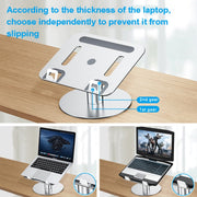 Oatsbasf 03597 Aluminum Alloy Notebook Heightening Bracket Notebook Computer Lifting Heat Dissipation Bracket Mobile Folding Table,Style: Deluxe Edition-Silver