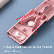 10 PCS JS010 Wheat Plastic Medicine Cutter Pill Divider(Beige)