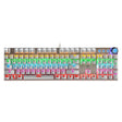 LEAVEN K990 Knob Version 104 Keys Office Computer Game Mechanical Green Axis Wired Keyboard, Cabel Length:1.8m(White) - free shipping - PMC TechLife - Order now!