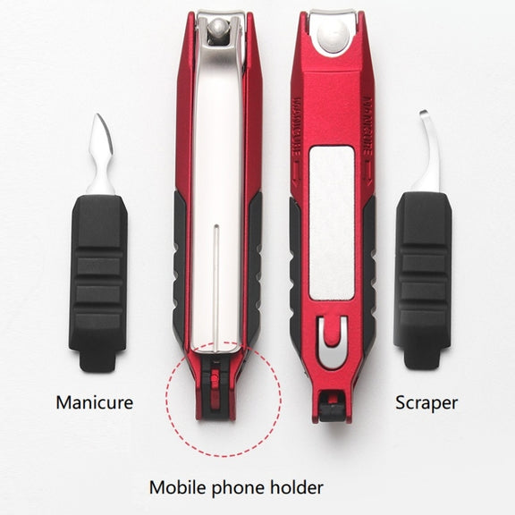 Anti-splash Nail Clippers Multifunctional Mobile Phone Holder Nail Clippers,Style: PinkSsuit