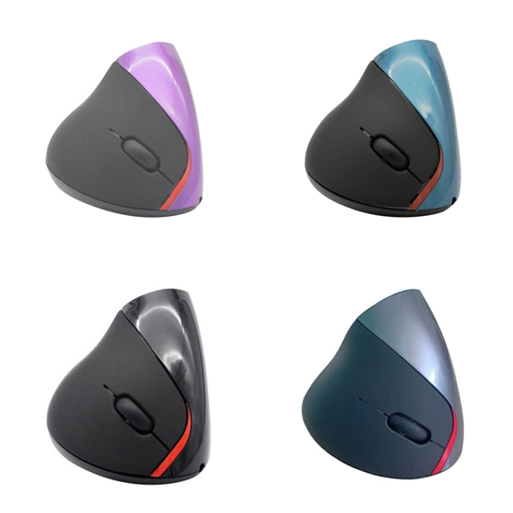 HH-111 5 Keys Wireless Vertical Charging Mouse Ergonomics Wrist Protective Mouse(Purple)