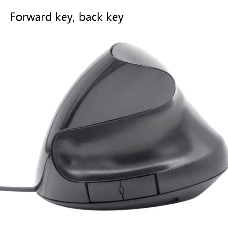 JSY-12 5 Keys USB Wired Vertical Mouse Ergonomic Wrist Brace Optical Mouse(Silver Gray)