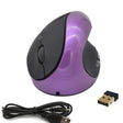 JSY-03 6 Keys Wireless Vertical Charging Mouse Ergonomic Vertical Optical Mouse(Purple) - Wireless Mice by PMC TechLife | Online Shopping South Africa | PMC TechLife | Buy Now Pay Later Mobicred