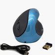 JSY-03 6 Keys Wireless Vertical Charging Mouse Ergonomic Vertical Optical Mouse(Blue) - Wireless Mice by PMC TechLife | Online Shopping South Africa | PMC TechLife | Buy Now Pay Later Mobicred
