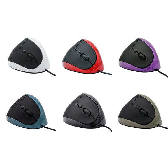 JSY-05 6 Keys Wired Vertical Mouse Ergonomics Brace Optical Mouse(White)