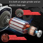 700 Angle Grinder Electric Chain Saw Polishing Machine Changed Electric Saw Small Household Cutting Machine, EU Plug(Red)
