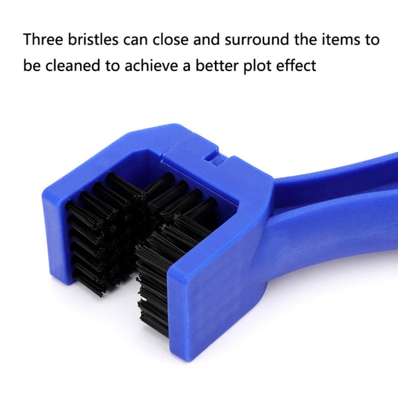 5 PCS BG-7168 Bicycle And Motorcycle Cleaning Brush Three-Sided Chain Brush, Colour: Red