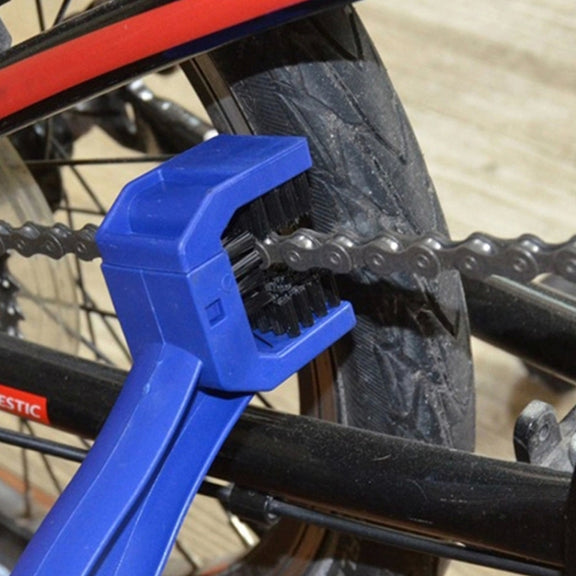 5 PCS BG-7168 Bicycle And Motorcycle Cleaning Brush Three-Sided Chain Brush, Colour: Red