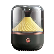 HX-930 Home Bedroom Round Mirror Essential Oil Aromatherapy Machine Ultrasonic Atomization Hydrating Spray Humidifier(Black)