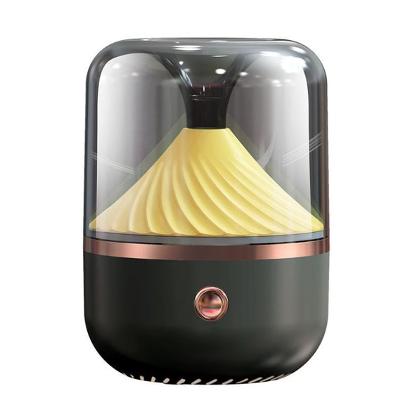 HX-930 Home Bedroom Round Mirror Essential Oil Aromatherapy Machine Ultrasonic Atomization Hydrating Spray Humidifier(Black)