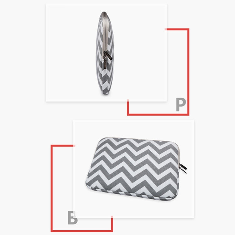 LiSEN LS-525 Wavy Pattern Notebook Liner Bag, Size: 12 inches(Gray)