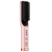2 In 1 Curling And Straightening Dual-Use Mini Multi-Function Hair Straightener, Colour : Pink