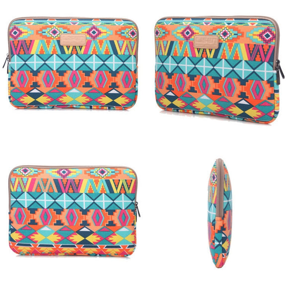 LiSEN LS-518 Lingge Pattern Laptop Computer Liner Bags, Size: 12 inch(Orange Pattern Geometry)
