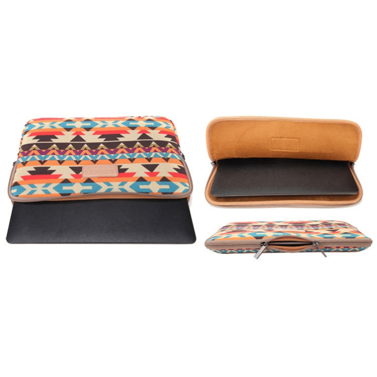 LiSEN LS-518 Lingge Pattern Laptop Computer Liner Bags, Size: 12 inch(Orange Pattern Geometry)