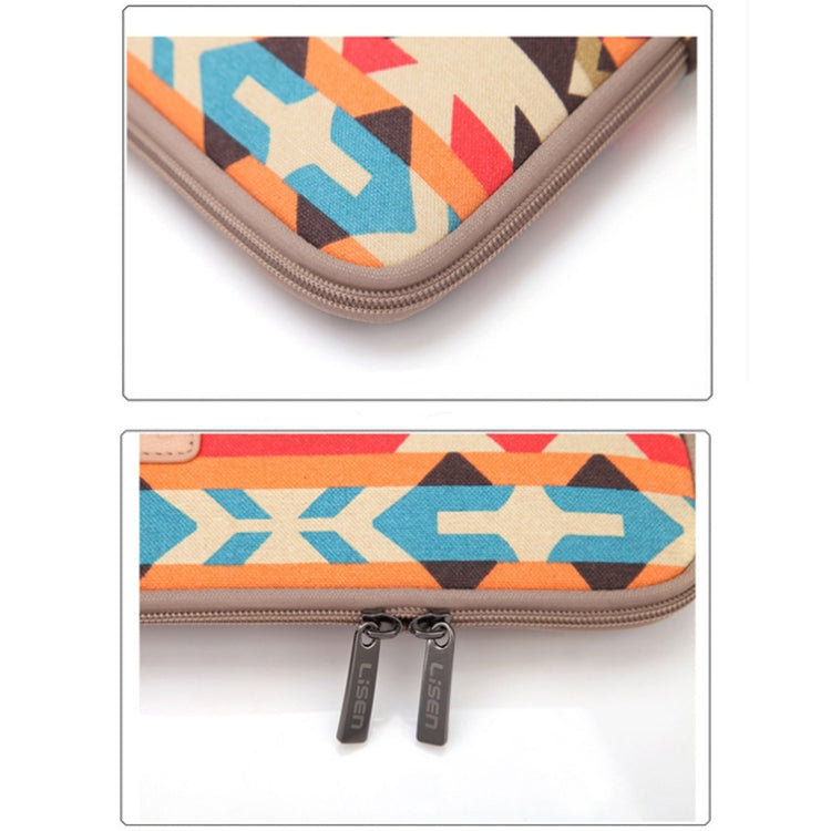 LiSEN LS-518 Lingge Pattern Laptop Computer Liner Bags, Size: 14 inch(Orange Pattern Geometry)