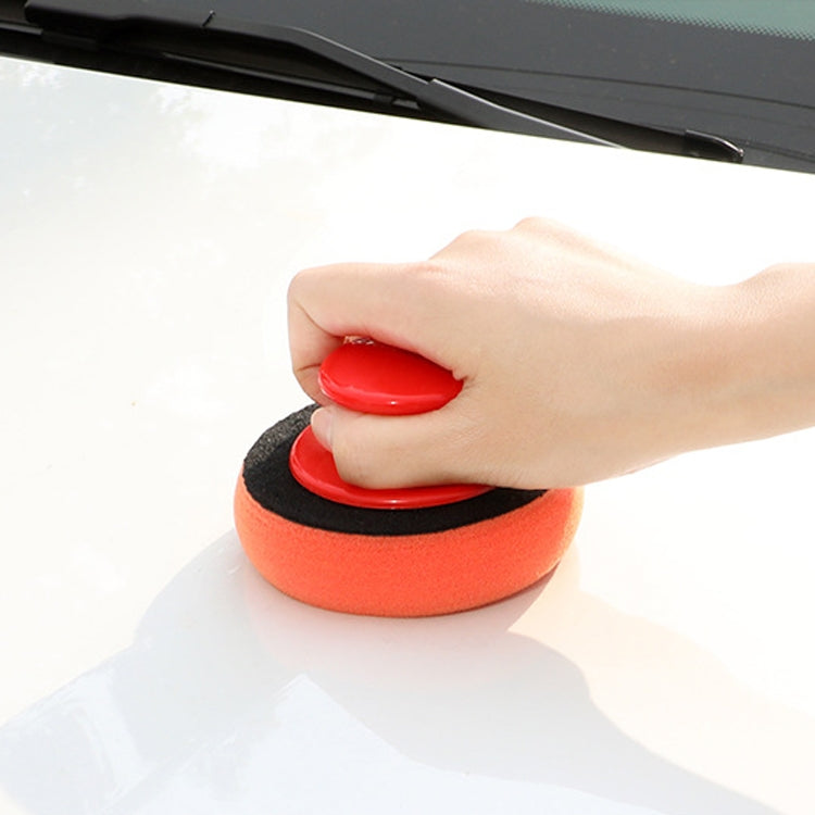 3 Sets Handle Polished Waxing Sponge Car Waxing Wash Tool(3 Handle +12 Sponge)