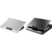 ICE COOREL Laptop Aluminum Alloy Radiator Fan Silent Notebook Cooling Bracket, Colour: Space Silver